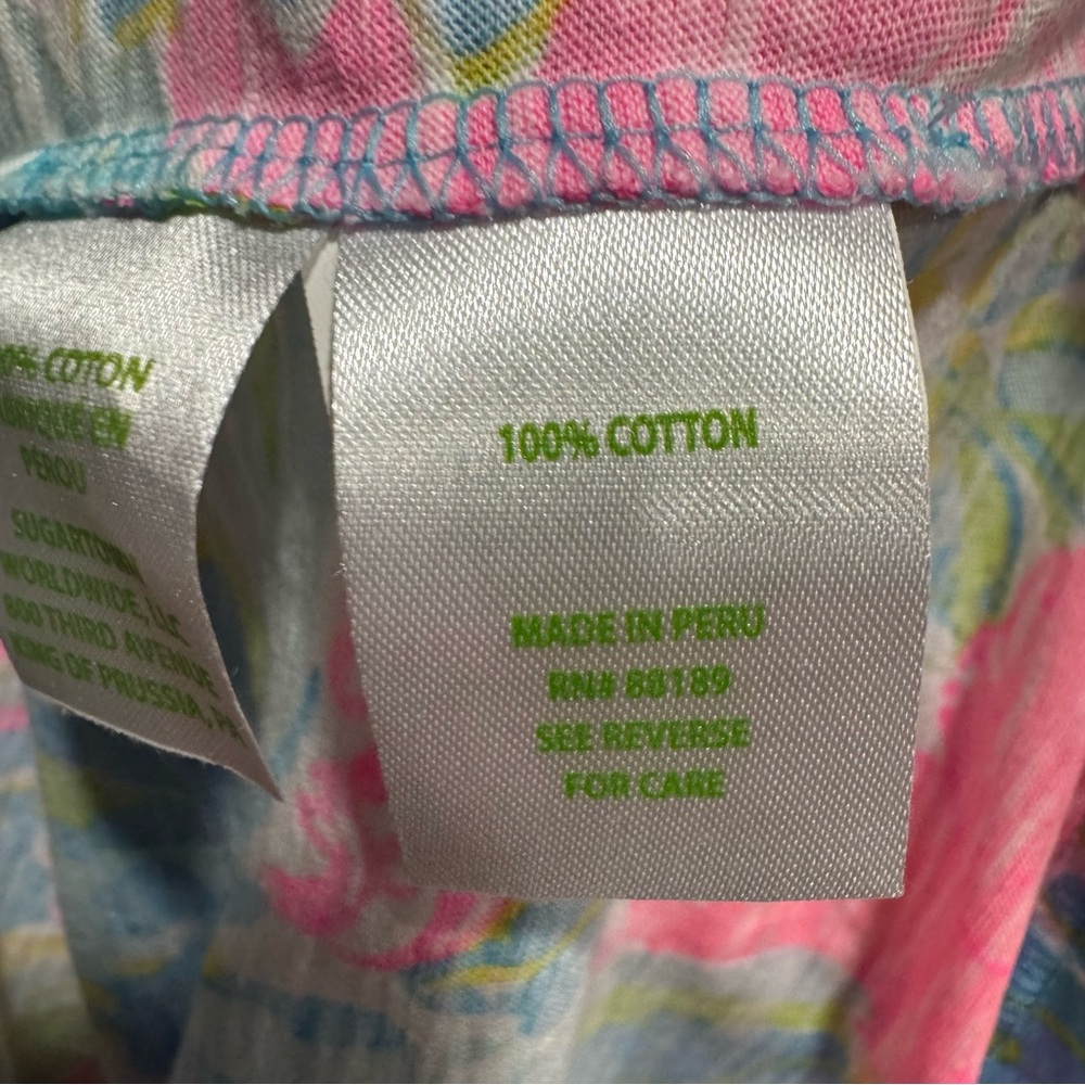 Lilly Pulitzer Etta V Neck Top in Multi Sunshine State Of Mind Sz S - Picture 10 of 12